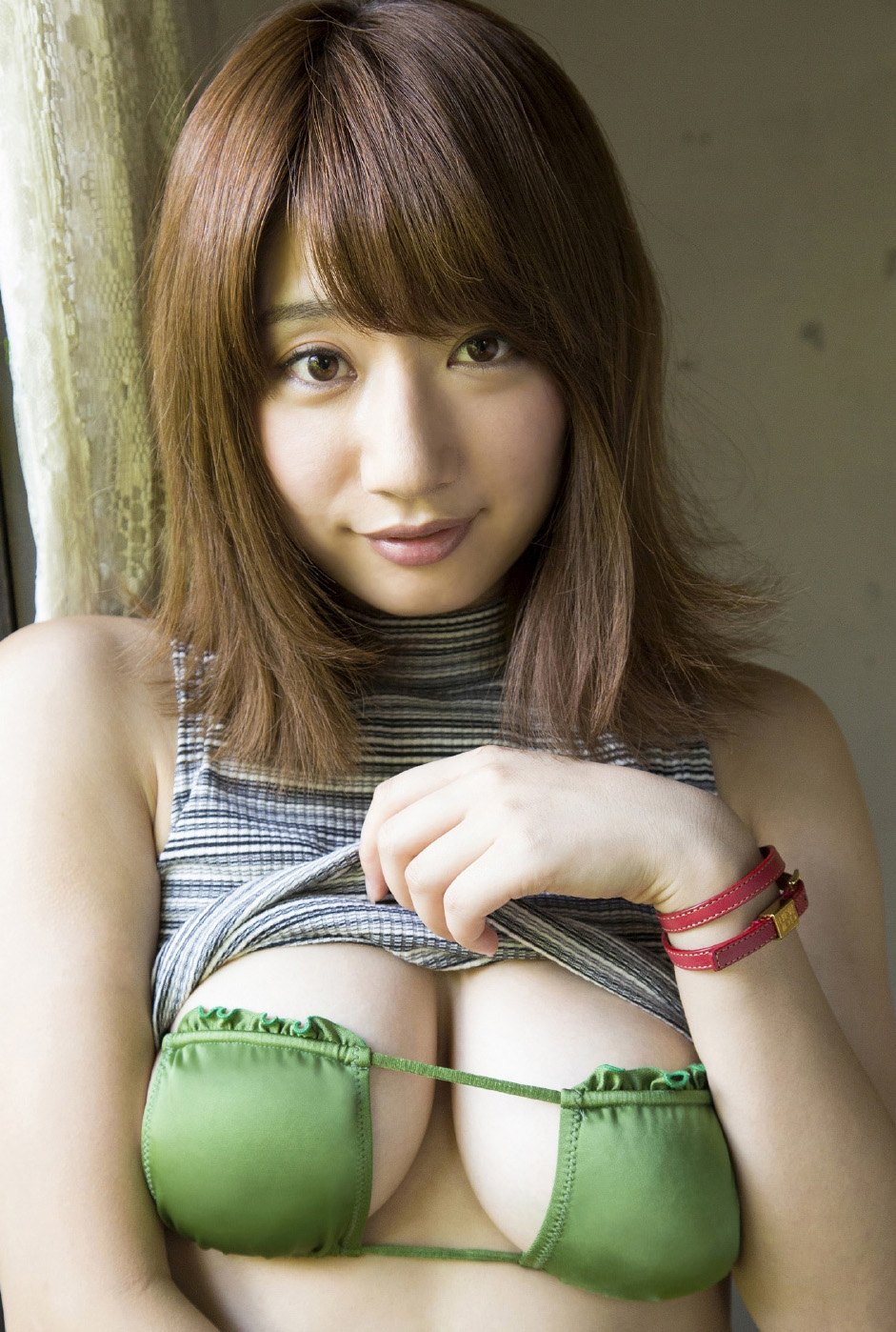 Daring and youthful allgravure girl Aeri Ikeda nude in Emerald Cups  in All Gravure set Emerald Cups