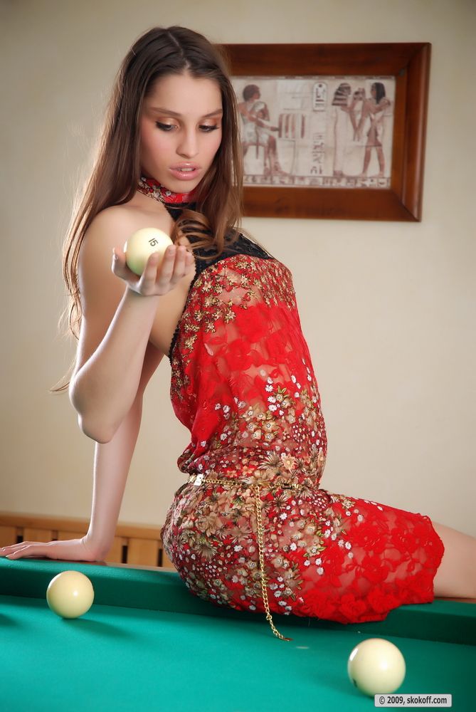 Sweet and charming skokoff model Tasha enchanting in Pool Table  in Skokoff set Pool Table