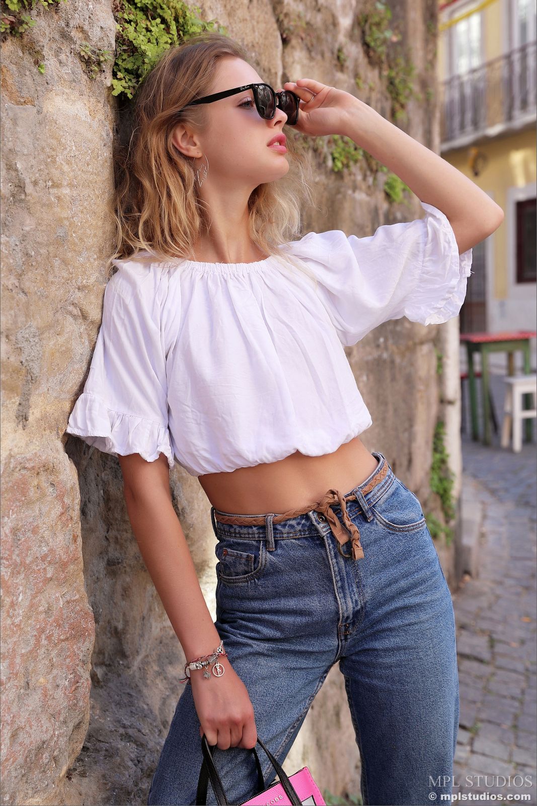 A flirty and playful doll poses in the streets of the beautiful city  in MPL Studios set Postcard from Lisbon