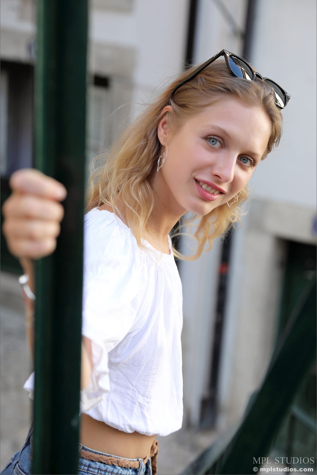 A flirty and playful doll poses in the streets of the beautiful city  in MPL Studios set Postcard from Lisbon