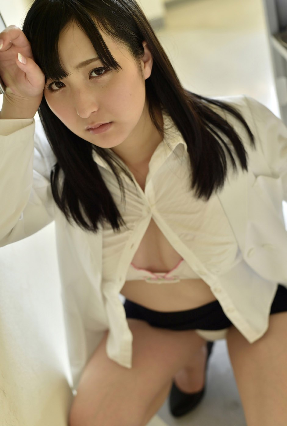 Alluring vixen Satoko Hirano sensually poses in Bad Teaching  in All Gravure set Bad Teaching