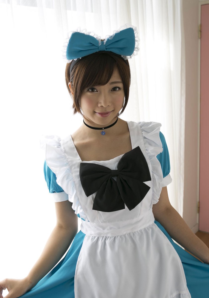 Adorable and playful charmer Sakura Mana erotically poses in Maid For Heart  in All Gravure set Maid For Heart