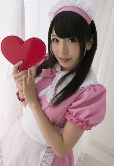 Alluring all gravure model Chika Arimura delightfully poses in Maid Per Request  in All Gravure set Maid Per Request